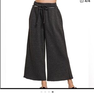 Z3 new Zenana wide cropped sweatpants mauve ash black mocha small medium large